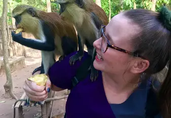 Monkey sanctuary located near one of the outreach sites