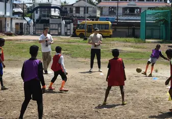 Mujahid School mid football game