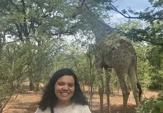There is this cool hotel in Livinstone you can stop at called Royal Livinstone, They have giraffes and lots of zebras just walking around. Also theres a pretty good resturant there aswell