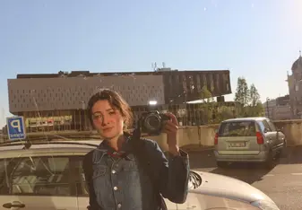 Me taking photos in Central Europe