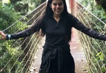 Hanging out on a suspension bridge in a cloud forest!