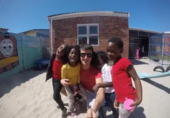 Me and the children with funny face