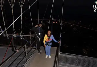 On top of the Sky Tower right before I jumped! #DareDevil