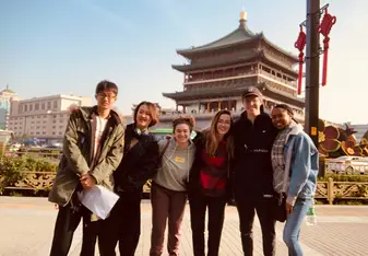 Picture taken in Xi'An of CET students and roommates. 