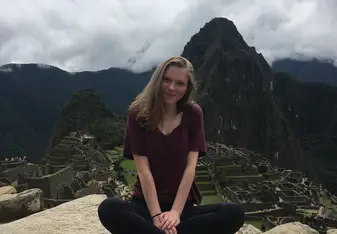 Me sitting in front of Machu Picchu!