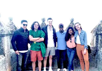 Me with my friends in Segovia, Spain