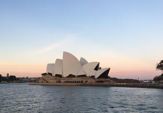 The Sydney Opera House at sunset