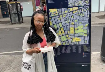 Studying while waiting for the tube 