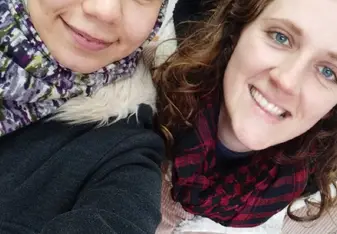 me and my Arabic teacher Bisaan