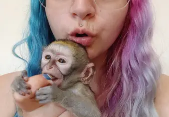 Me having fun with my lovely Bindi monkey