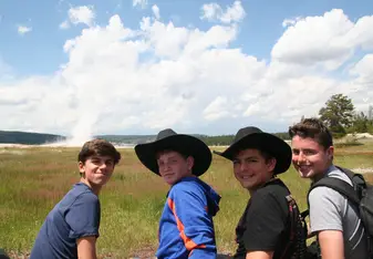 boys with cowboy hats