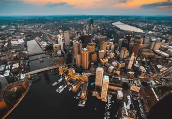 Overhead view of Boston