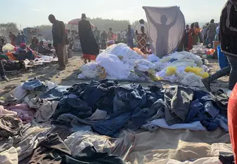 The community buying and selling at the Massai market