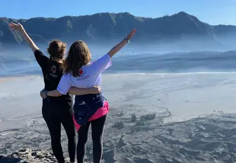 Volunteers at Mount Bromo