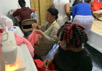 Women sewing