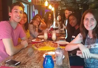 Dinner outings with the group where you can enjoy social experiences and have good food.