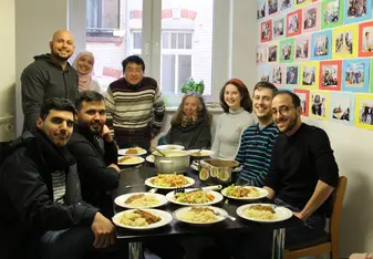 One of the lunches during my stay. The students, teachers and volunteers at the Excellence Centre frequently eat together, which helps build the sense of community!