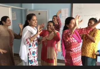Ladies dancing at the Soroptimist Club