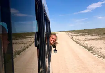 Fun on Safari in Etosha, Namibia.