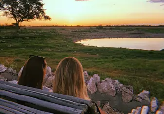Sunset at Etosha waterhole