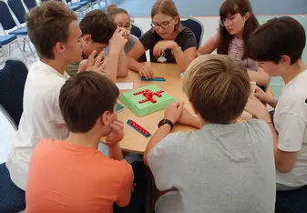 Students playing Word Up