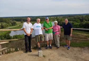Five of the seven volunteers