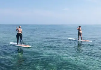Paddle boarding on free time 