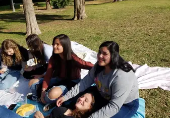 The girls in the program in the surprise picnic we planned for ameries birthday 