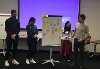 Presentation at concept generation workshop during project ideation