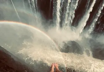 This is how Vic Falls looks like, and it's more amazing in real life. 