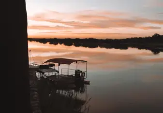 Sunset view at the Okavango river