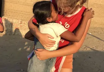Claudia and I, a beautiful, curious and brilliant student.