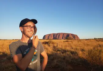 Sunset at Uluru - the first night of a fantastic 3 night camping trip with MULGAS Adventures