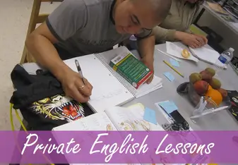 An Adult Male Studies English