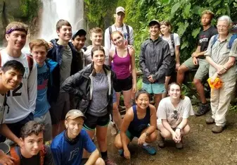 We hiked to this beautiful waterfall at Rio Celeste