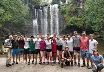 Our group at a nearby waterfall