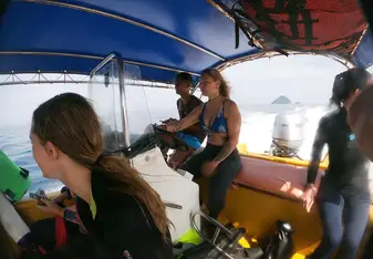 Heading out for a boat dive 
