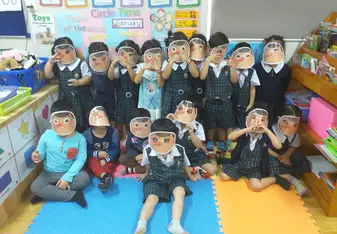 The students were learning about the story Pinocchio 