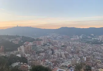 View of the city from the top of Bunker del Carmel.