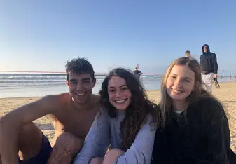 A beautiful sunny day on the beach in Tel Aviv