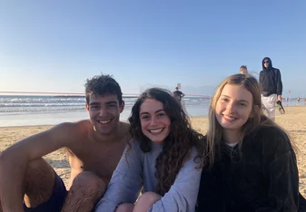 A beautiful sunny day on the beach in Tel Aviv