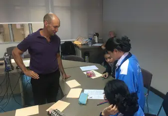 Working with a student