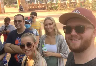 Some of the group and I