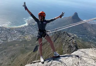 Abseiling the Table Mountain