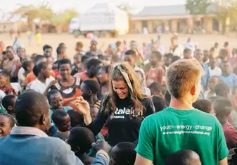 Dancing with locals