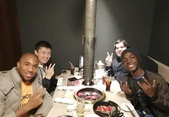 Me and my friends at Yakiniku!