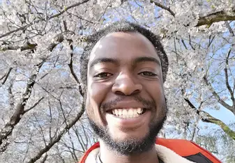 Me at Sakazu park - cherry blossom viewing (Hanami)
