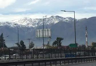 Views of the Andes from my walk to the metro