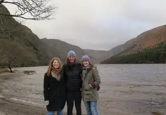 This was in Glendalough during my last week in Ireland, we explored the forest and many trails. We saw mountain goats and ate from food trucks! There were ruins and so much green!