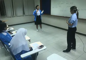 A student presenting to my class